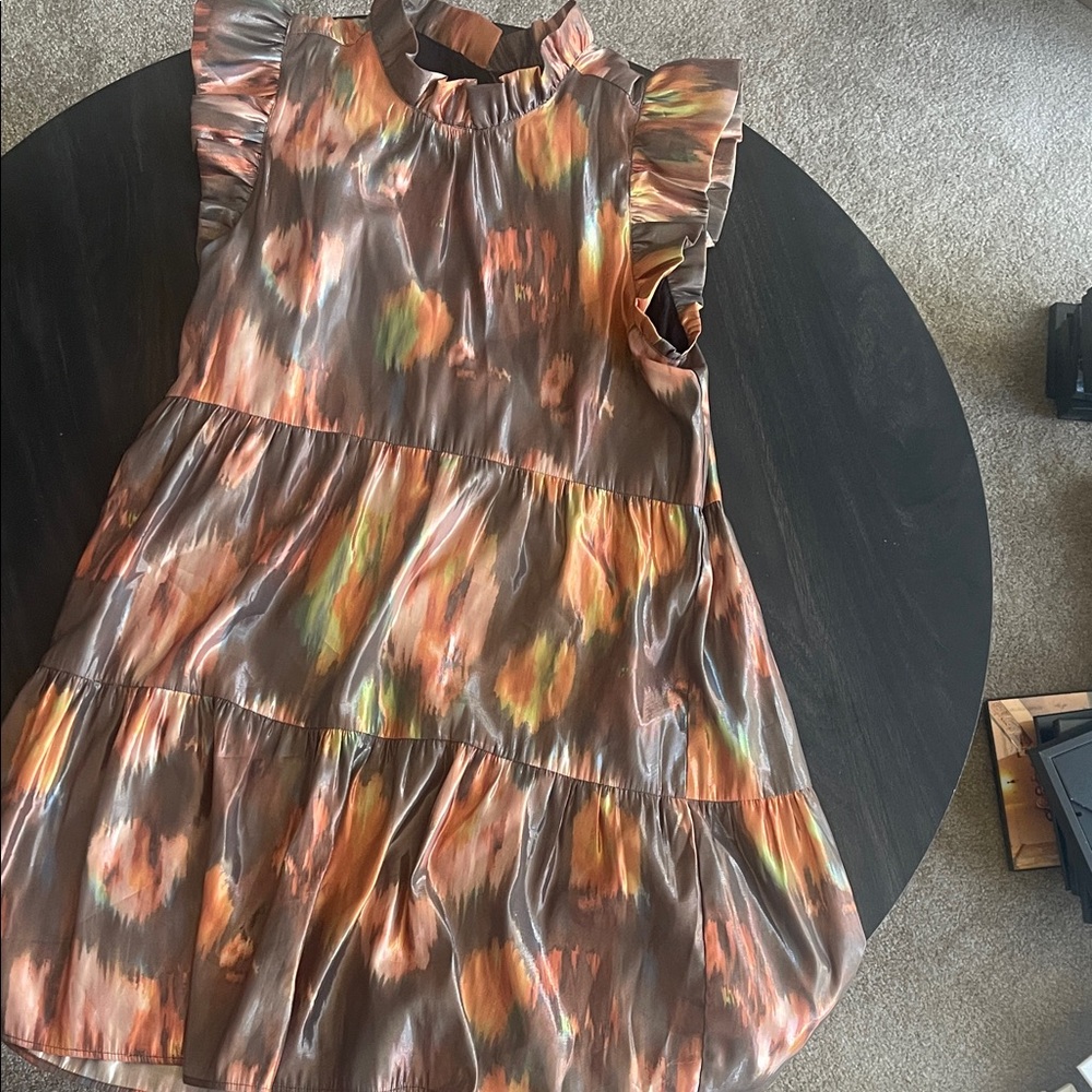 Marie Oliver Vibrant Ruffle Sleeve Dress